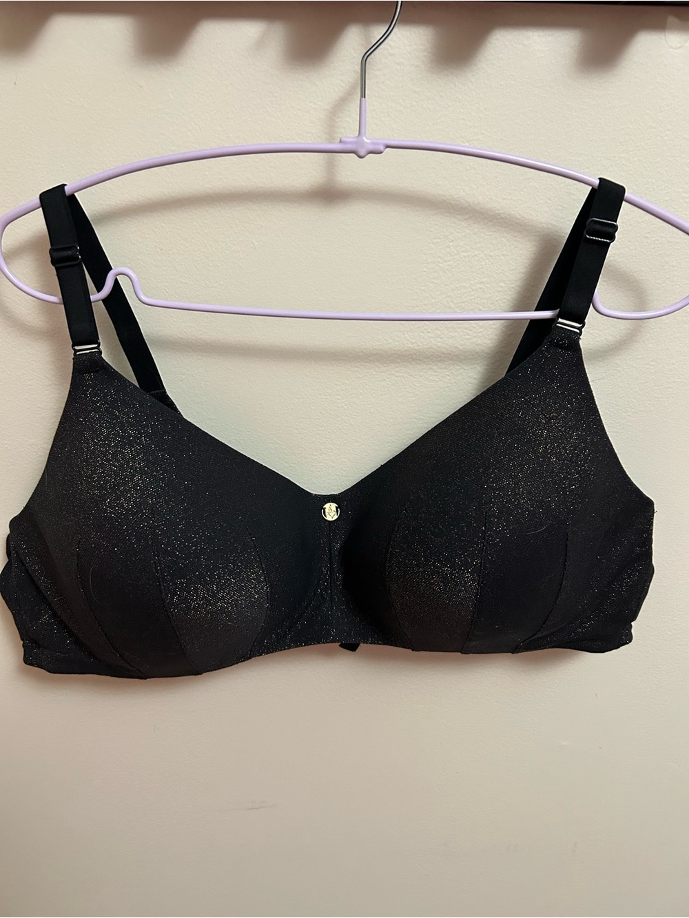 torrid Black Shimmery Full-Coverage Wireless Bra